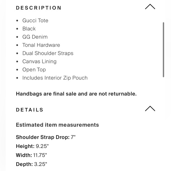 Gucci GG Denim Tote AN183-3 - Picture 12 of 12